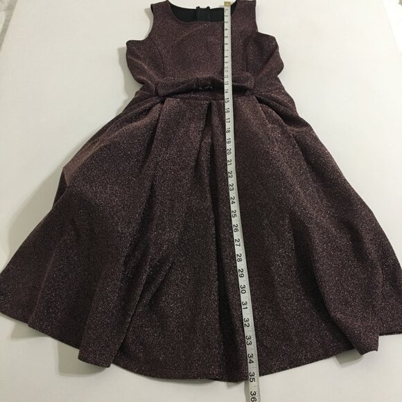 Good Girl USA Puff Skirt Party Dress Youth 14  fit and flare Burgundy Glitter - Picture 12 of 15
